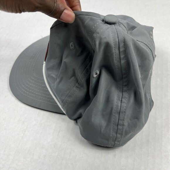 Dover Bluff Mens Snapback Hat Gray Adjustable Brimmed Outdoor Logo Cap One Size - Picture 3 of 7